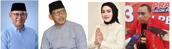Dari kiri, H Yusran Fahim (HYF), La Ode Mustari, Lia Umar Samiun dan La Ode Ahmad Monianse