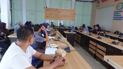 Rapat Koordinasi persiapan Penilaian Kota Sehat tahun 2023 di Aula PO-5 Bappeda Kota Baubau Jumat (17/2/2023)