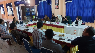 Suasana Rapat Internal Forum Kota Baubau Sehat menghadapi pesiapan penilaian Wistara 2023 senin (27/2/2023)