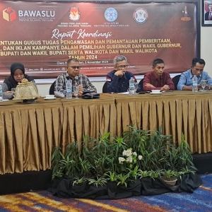 KPU Sultra gelar rakor Pembentukan Gugus Tugas Pengawasan Iklan Kampanye