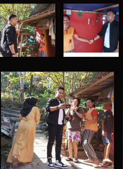 Suasana di salah satu kediaman keluarga Fildan yang dibuat heboh saat diam diam dikunjungi usai konser di Buteng 